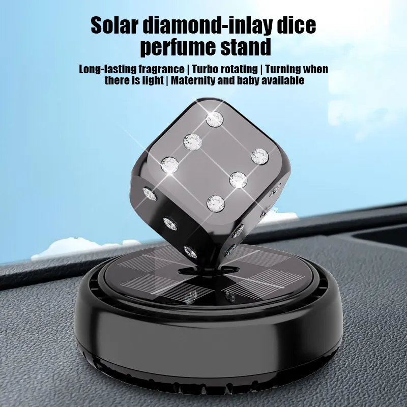 

Solar Car Air Freshener Automatic Rotation Dashboard Fragrance Car Perfume Deodorant Oil Diffuser Auto Interiors Accessories