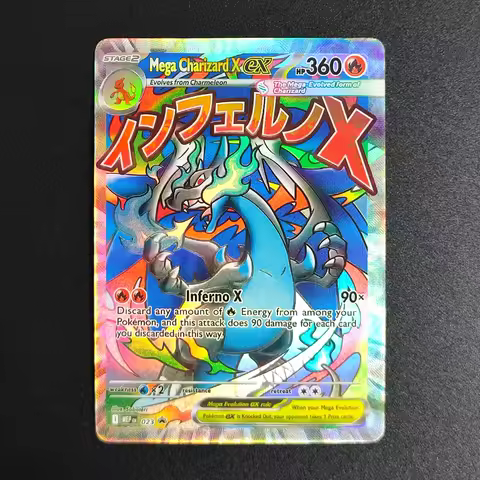 Proxy Pokemon English Card Inferno X Mega Charizard X EX MEP 023 PTCG Trading Card Game