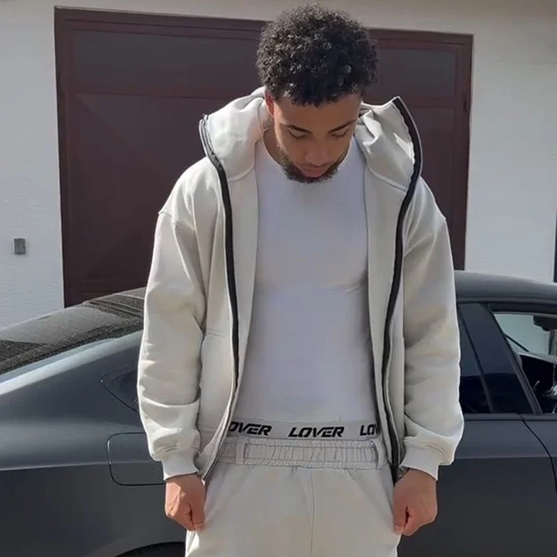 النينجا نمط مقنعين البلوز الخريف الشتاء طويلة الأكمام سستة سترة مزدوجة الرأس قبعة قناع وظيفية عارضة الشارع الشهير #4