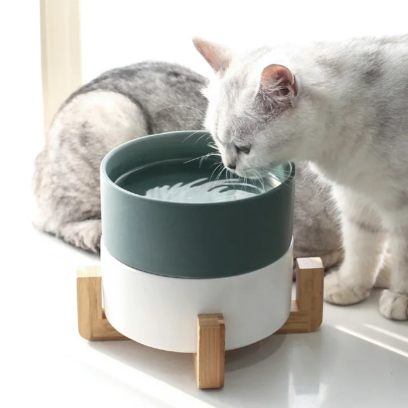 Ceramic Dog Feeding Bowl Pet Feeder Goods For Cats Puppy Food Water Container Storage