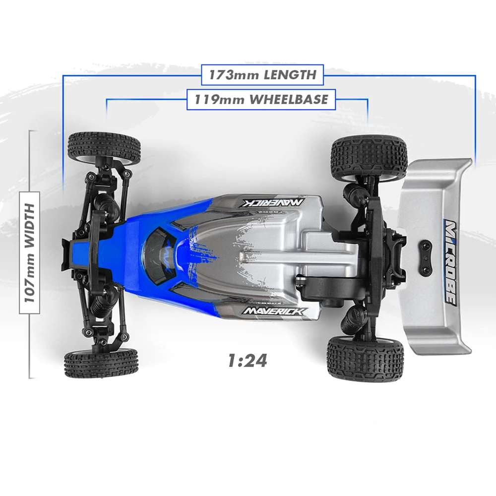 Hpi maverick microbe 2wd escovado rc off-road buggy 1/24 modelo de carro de controle remoto elétrico rtr adultos crianças brinquedos