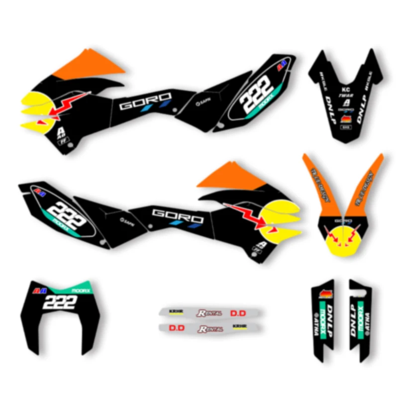 

DSMTECH Custom Motorcycle Graphics For KTM 2012 2013 2014 2015 2016 2017 2018 SMC-R690 Decal Stickers Kits 009