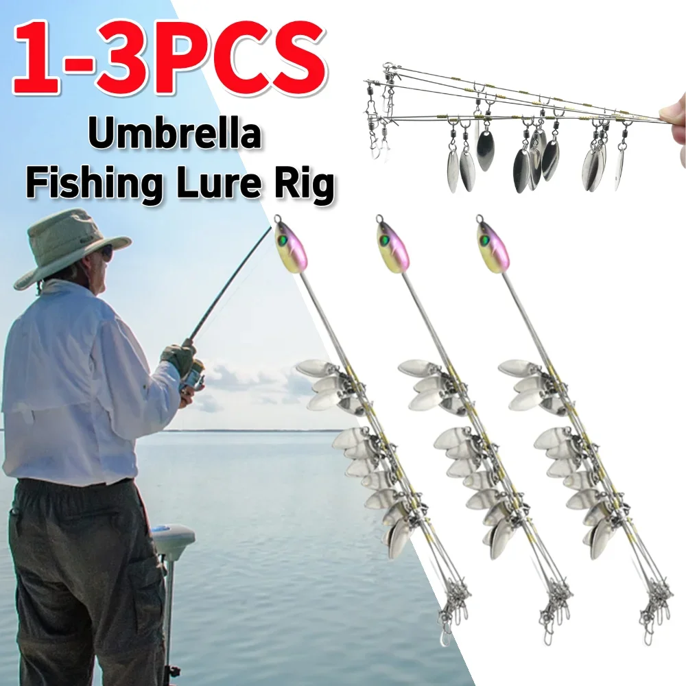 مظلة الصيد إغراء تلاعب 30 جرام 5 الأسلحة ألاباما تلاعب رئيس السباحة الطعم المقاوم للصدأ الاصطناعي الصيد إغراء سبينر صيد السمك أيضا #1