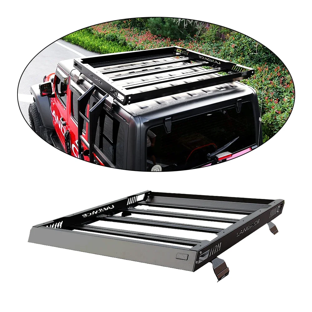 

New Design Roof Rack Basket Car Luggage Carrier with ladders for Jeep Wranglercustom