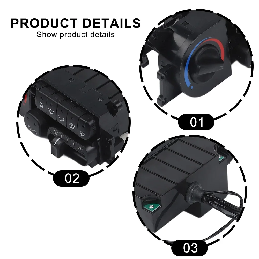 

Hassle-free Installation AC Air Conditioning Switch Optimal Comfort Air Conditioning Switch Black For JAC Refine