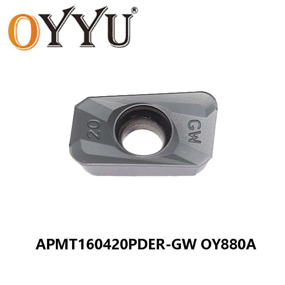 

Oyu APMT 160420 APMT160420PDER-GW OY880A APMT1604 APMT160420 PDER R2.0 фреза карбидная вставка для токарного станка