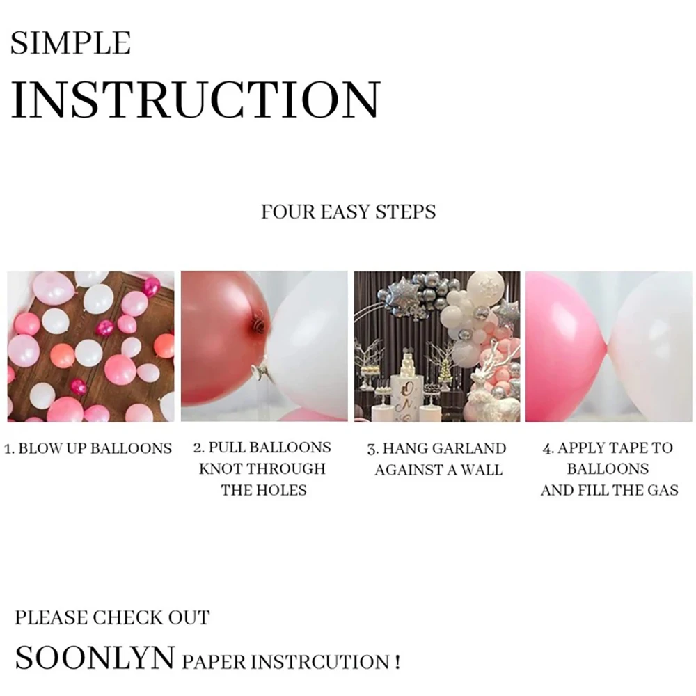 طقم قوس بالونات من اللاتكس ، وردي ، فضي ، أبيض ، أعياد الميلاد ، الزفاف ، الكشف عن الجنس ، حفلة العزوبية ، لم شمل الأسرة ، #6