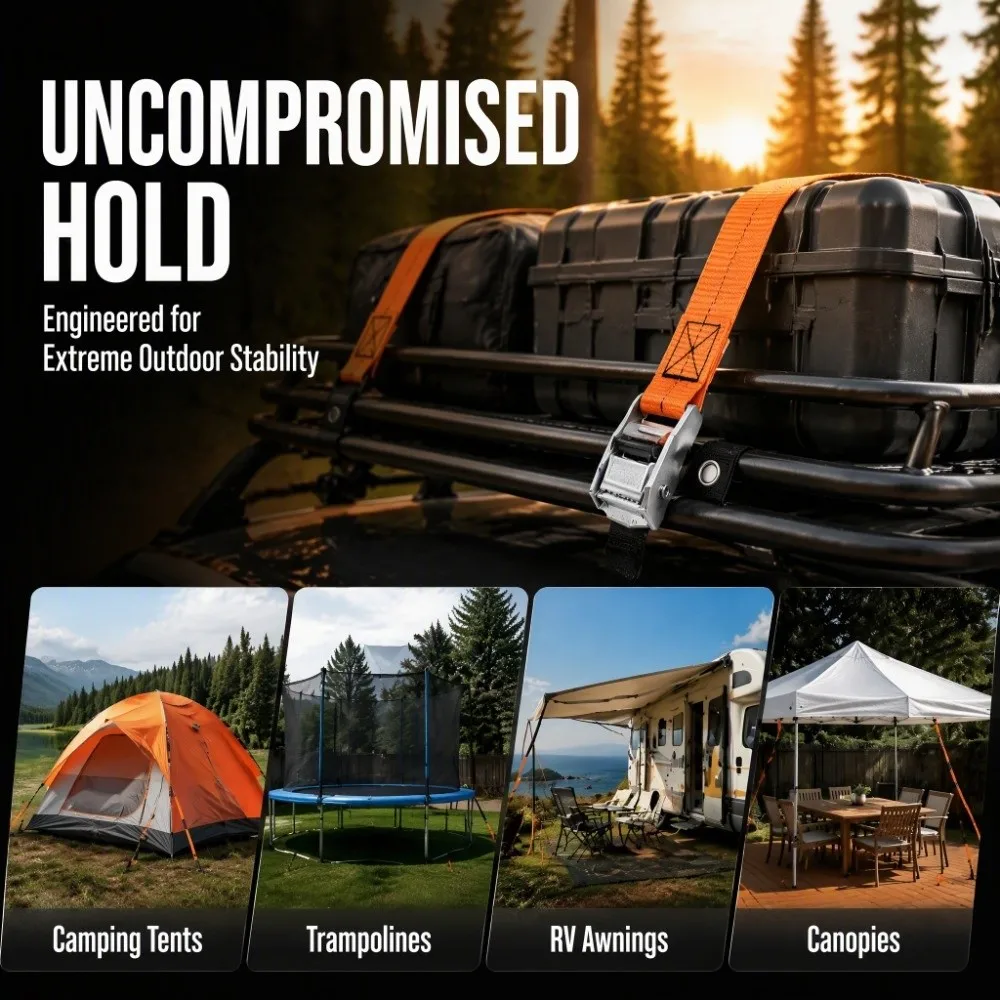 Durable Securing Straps Wind Resistant Easy To Adjust Tension Belts Easy To Install Firmly In Place Tightening Belts Camping