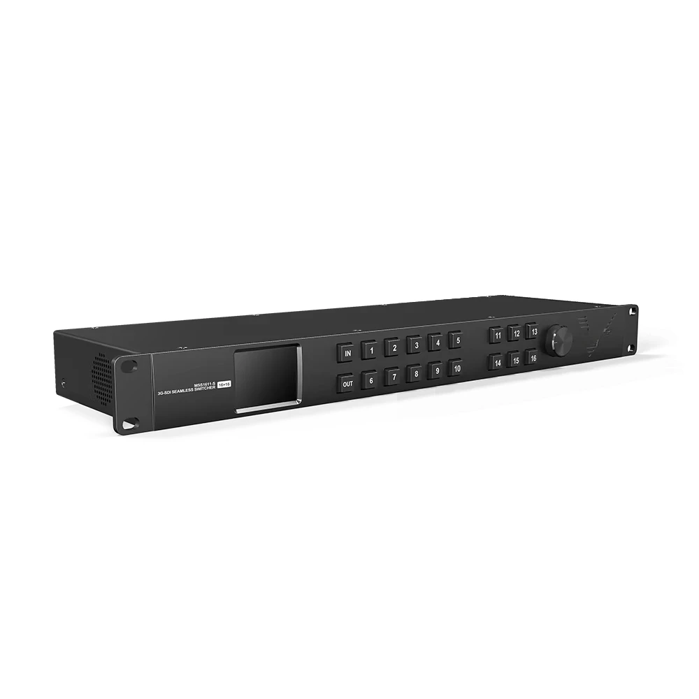 Avmatrix MSS1611-S Compact SDI Routing 16x16 Seamless SDI Video Matrix Switcher 1RU Rack Mount 16 Channels 3G/HD/SD SDI Switcher