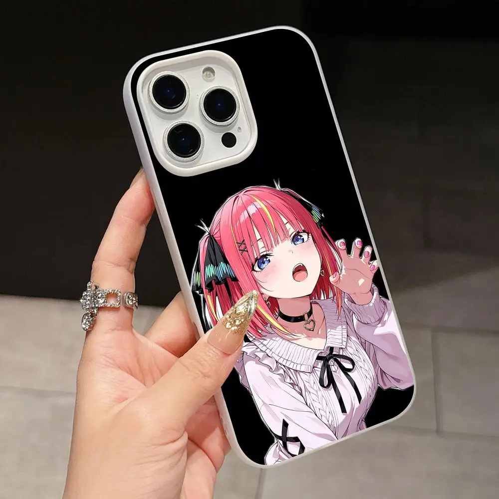Anime Nakano Nino Phone Case for iPhone 18 17 16 15 14 13 12 11 Air Pro Max Plus Jelly Dual Layer White Cover view 6