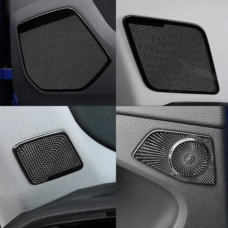 Car Accessories Door Audio Speaker Cover Sound Circle Ring Trim Sticker Frame Interior Decoration for Audi Q3 F3 2018-2021