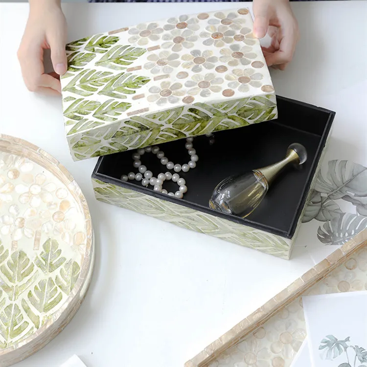 Manual Color Fruit Plate Decoration Jewelry Storage Tray Square Round Wobble Place Rectangular Tissue Box