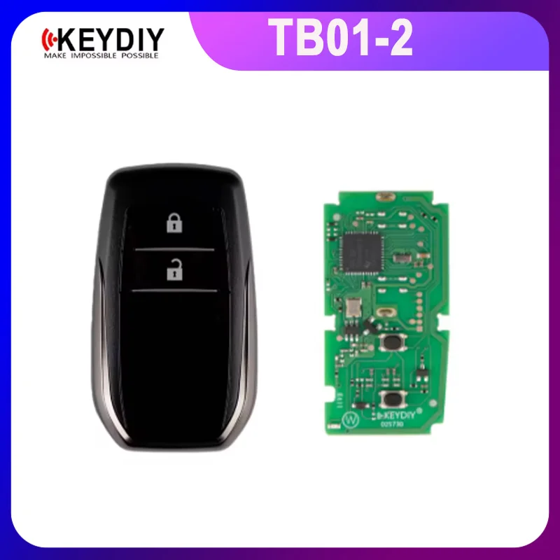 KEYDIYKEYDIY KD TB01-2 Universal Smart Remote Key 2 Buttons Compatible with Toyota Type