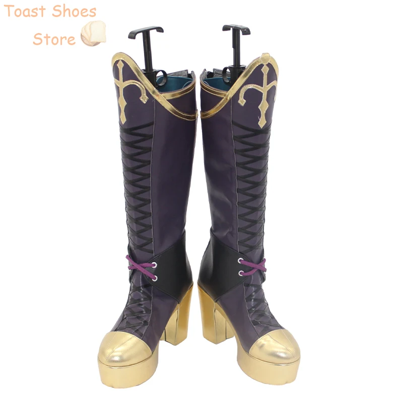 Shu Yamino Cosplay Schoenen Vtuber Cosplay Prop Halloween Carnaval Laarzen Anime Pu Lederen Schoenen Kostuum Prop