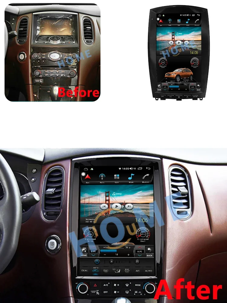 12.1 Inch For Infiniti QX50 EX25 EX35 EX37 2007-2017 Android 12 Car Multimedia Player GPS Navi CarPlay Auto Radio Stereo Screen