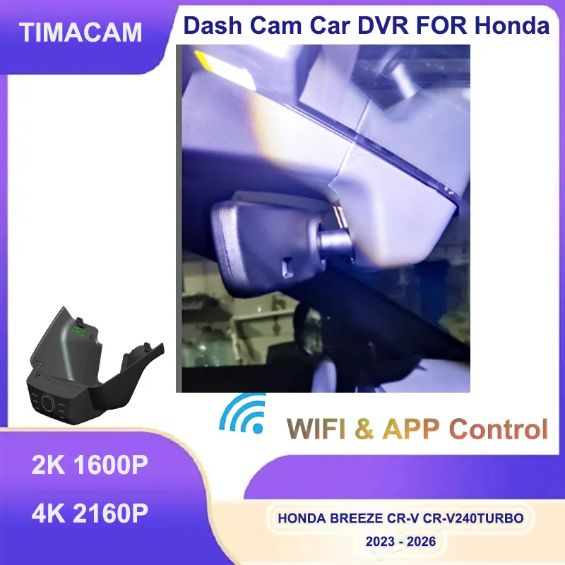 

4K 2160P Wifi 2K Front and Rear Cam For Honda HONDA BREEZE CRV CR-V 240TURBO 2023 2024 2025 2026 Connect to Fuse box