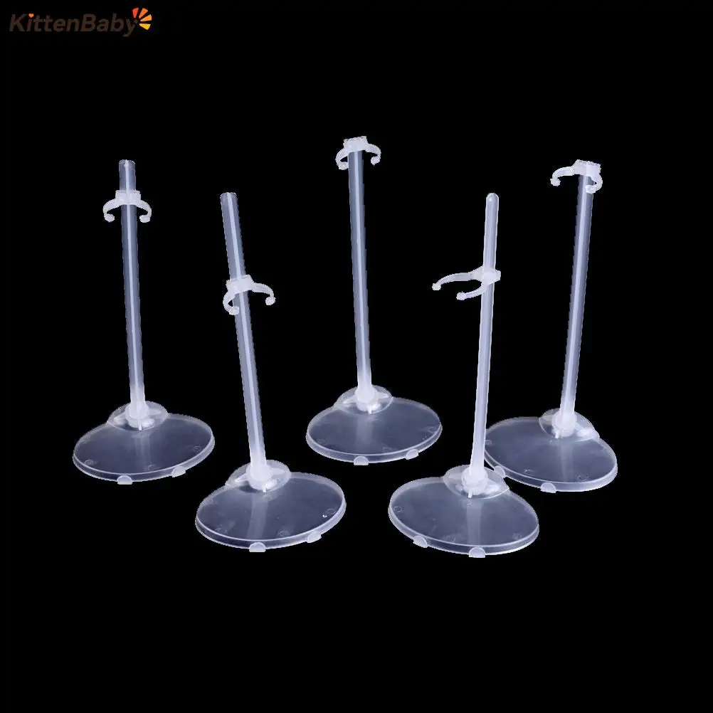 

5Pcs Transparent Clear Color Dolls Toy Stand Support For Dolls Girls Prop Up Mannequin Model Display Holder Kids Toys