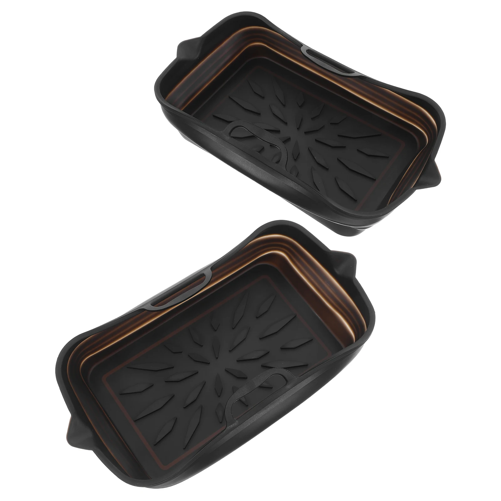 

2pcs Foldable Mats Non-Stick Heat Resistant Oven Air Fryer Tray Replacement Reusable Cooking Liners For Kitchen Space-Saving