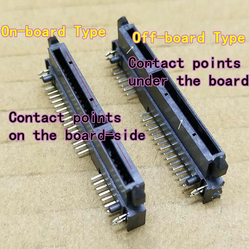 10PCS SATA Hard Disk Interface Socket 7+15P Female Header 90 Degree Bent Pin Plug-in Board-type Socket On-board Type Off-board