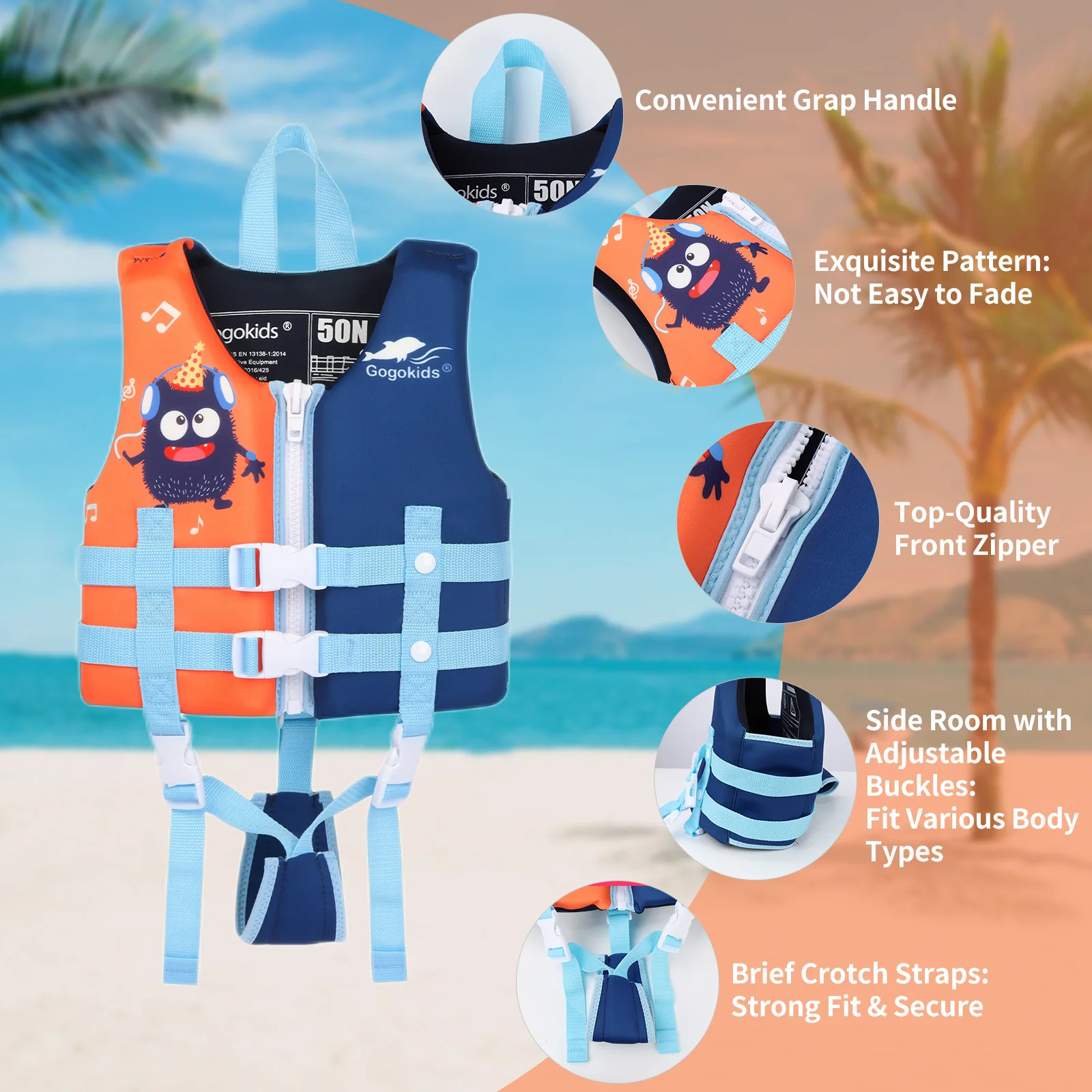 Children Water Sport Life Jacket Baby Swimming Drifting Jacket Buoyancy Kid Learn to Swim Boating Safety Lifeguard Vest