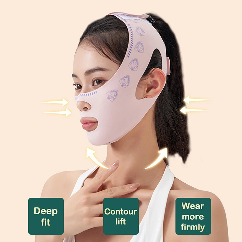 Respirável V Face Band Cheek Lift Up Face Máscara Fina, Reduzir o queixo duplo, V-Line Shaping Bandage, Anti Rugas Face Bandage