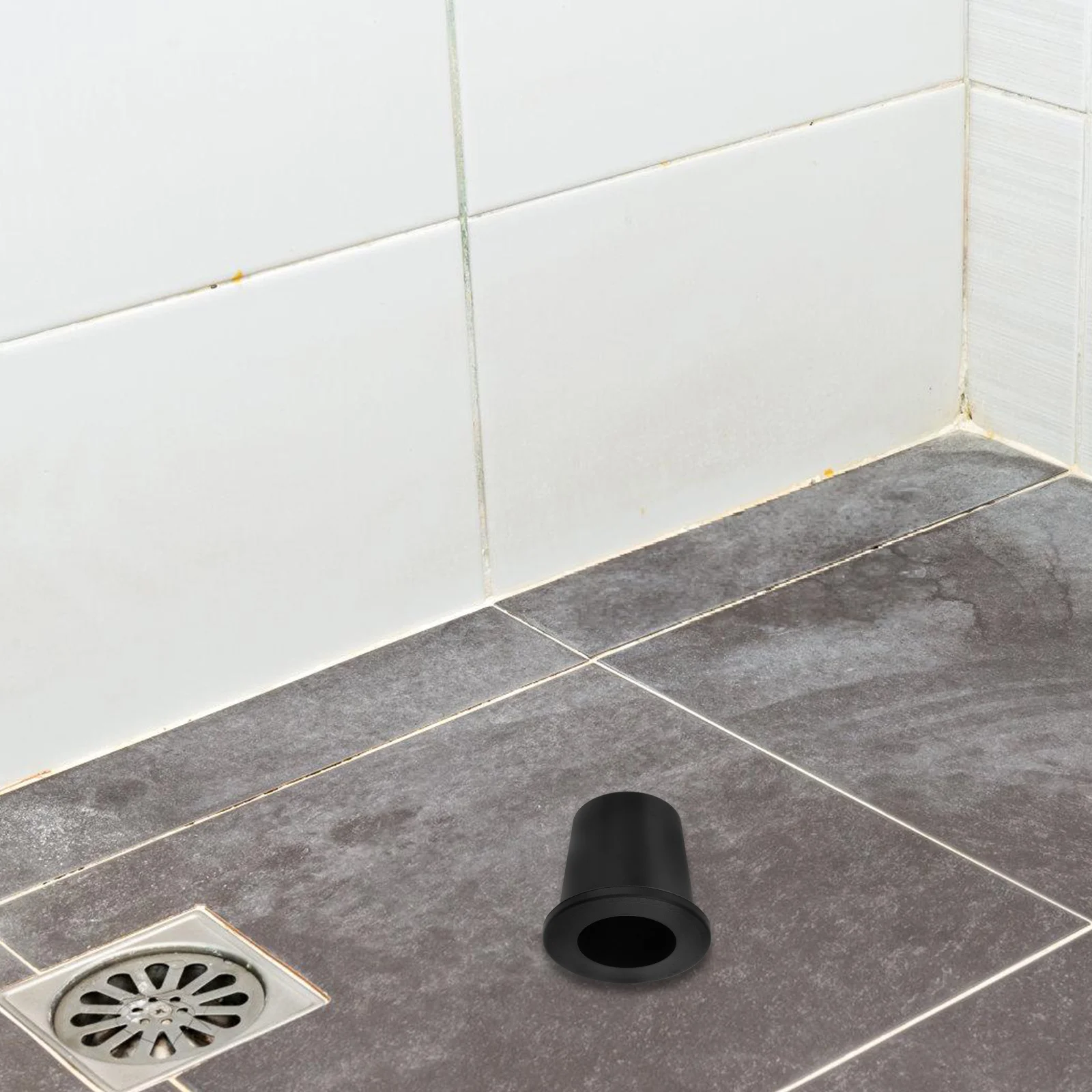 

1pcs Black Disc Drain Connector Durable Shower Drain Gasket Reusable Waterproof Seal Adapter Bathroom Accessory Fixture