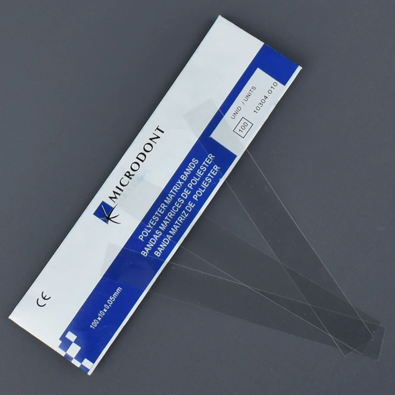 100Pcs/box Dental Polyester Matrix Bands Dental Clinical Material Matrices Without Matrix Retainer Dentist Consumables