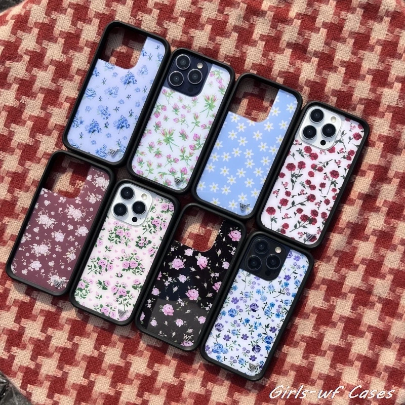 

Wildflower Girls Flowers Daisy Rose Phone Case for iPhone 12 13 14 15 16 Pro Max Plus wf Orchid Wild blossom lily Cover Cases