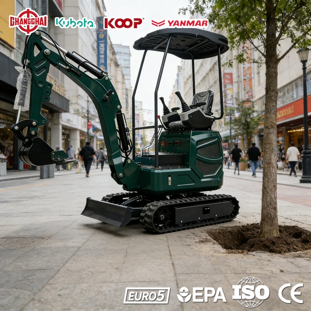 

Mini Excavator 1.2Ton Kubota Engine Construction 1.7Ton 2.5Ton Tools Europe EPA Euro 5 CE Manufacturer Direct Sales