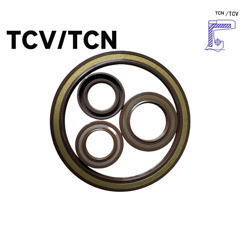 FKM TBV/TCV/TCN Oil Seals,ID 12-34mm 250°C,High Pressure Rotary Seals for Hydraulic Motors/Pumps/Gearboxes (Wear-Resistant)
