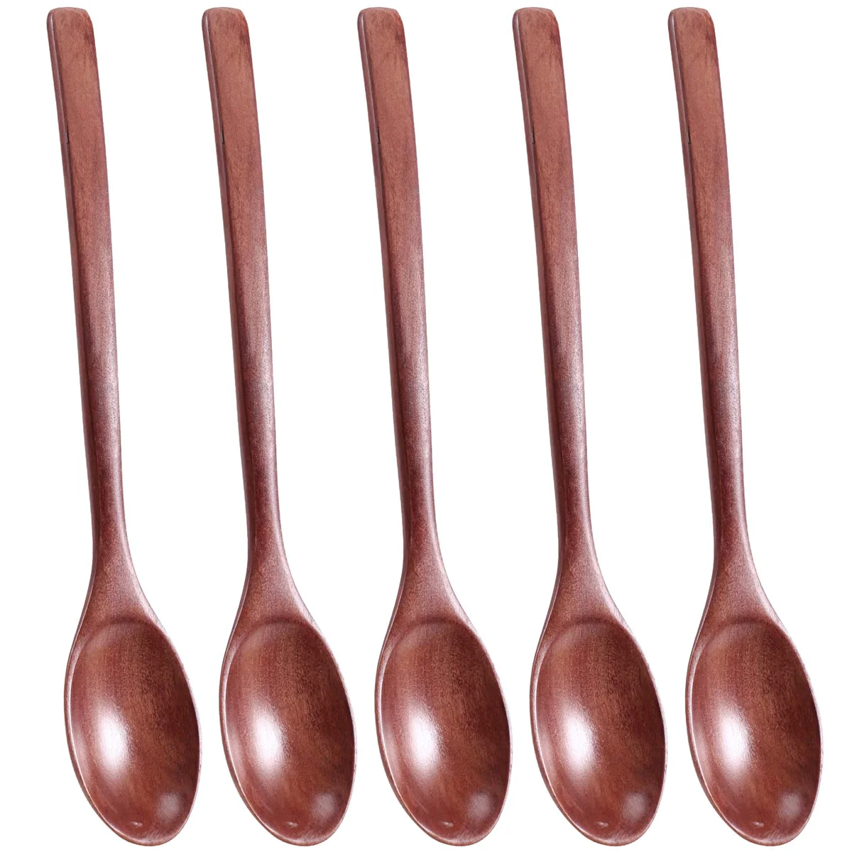 Spoons Wooden Soup Spoon 5 Pieces Eco Friendly Tableware Natural Ellipse Wooden Ladle Spoon Set for for Eating Mixing Stirring C