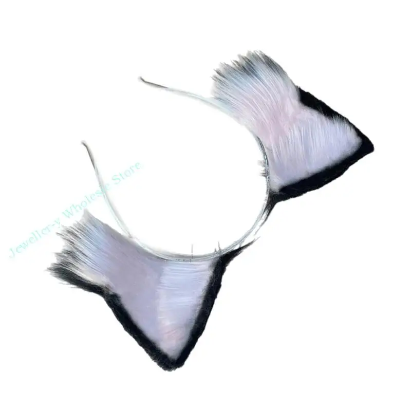 R7uf Cosplay Girls Animal Band Tandage à fourrure Furry Chaton Headswear Carnivals Party Fabriqué à main