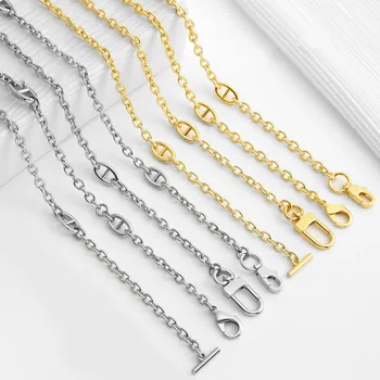 Collegamenti in metallo lucido lucido Tracolla a catena lunga per borsa da donna di design Spalla che trasporta parti di ricambio per borsa da donna 7 dimensioni