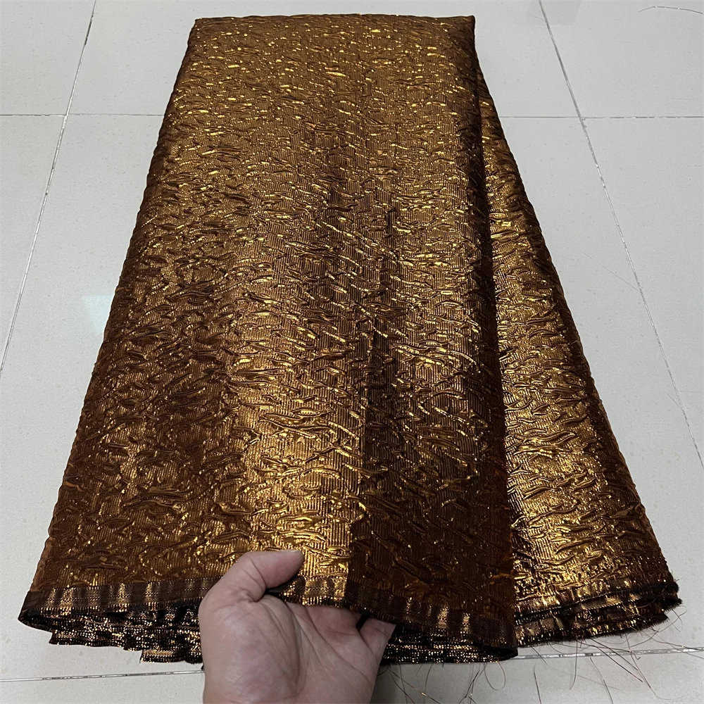 

2025 африканское нигерийское платье высокого качества из тюля, кружевная ткань, органза, вышивка, гипюровое вечернее платье, парчовое жаккардовое свадебное платье, 5 ярдов