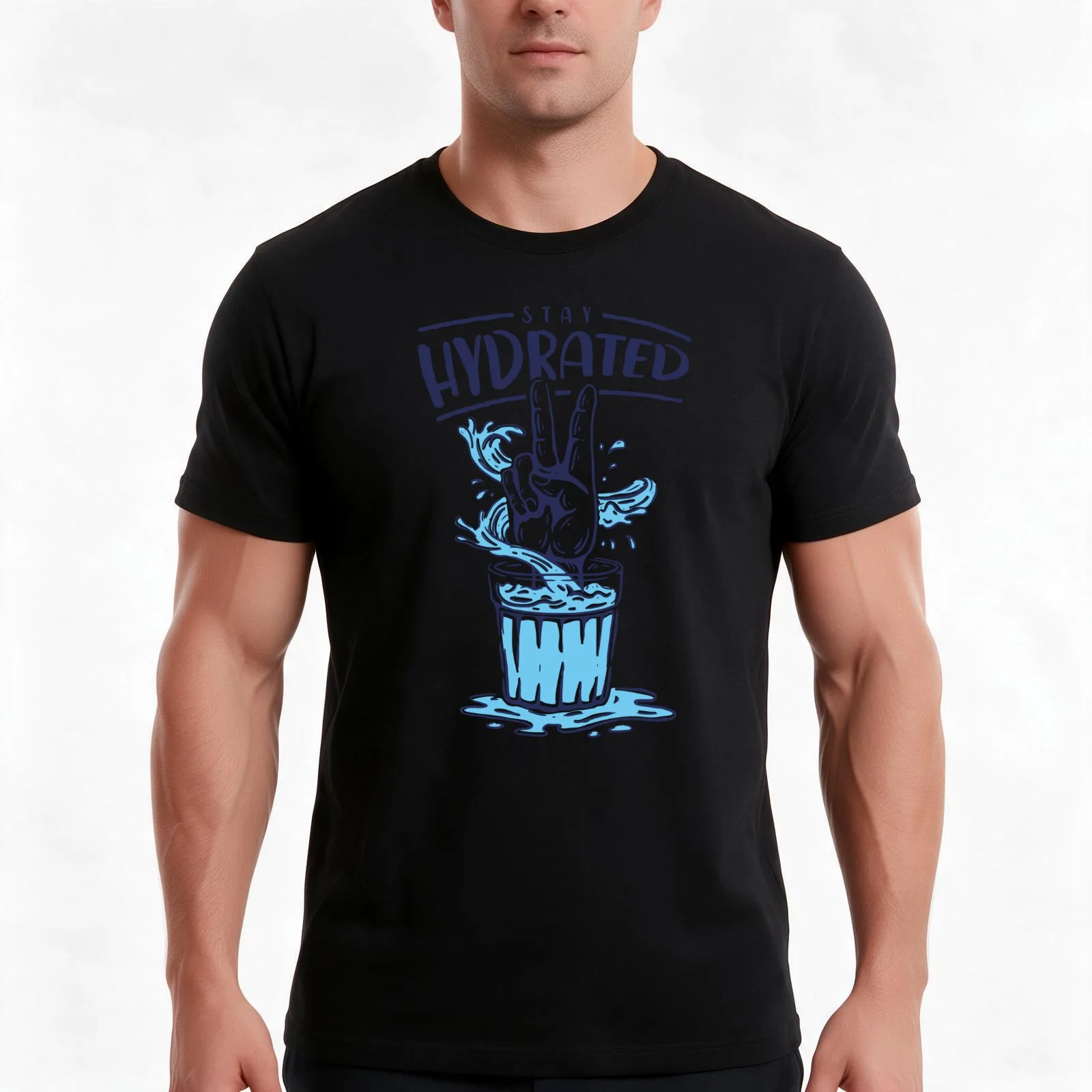 Stay Hydrated T-Shirt Summer Casual Cotton Tee Oversized Streetwear Tops Vintage Graphic Print Loose Fit Short Sleeve