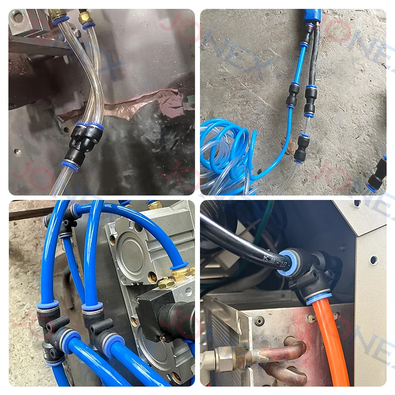 5PCS Pneumatic Fittings Connectors 4mm 6mm 8mm 10mm PU/PV/PE/PY Type Quick Release Push In Connection For Air Water Hose Tube