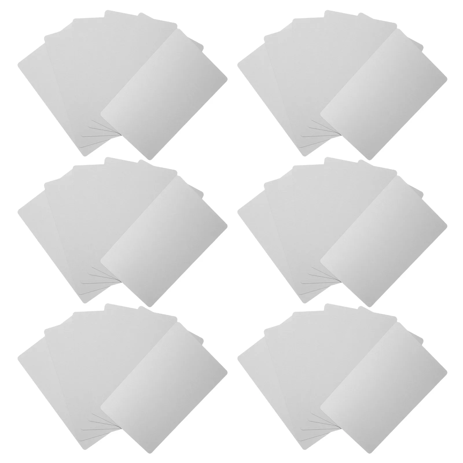 

200Pcs Aluminum Laser Engraving Blanks Polished Silver 86x54x0.21mm Oxidation Resistant Multipurpose Metal Sheets DIY Business