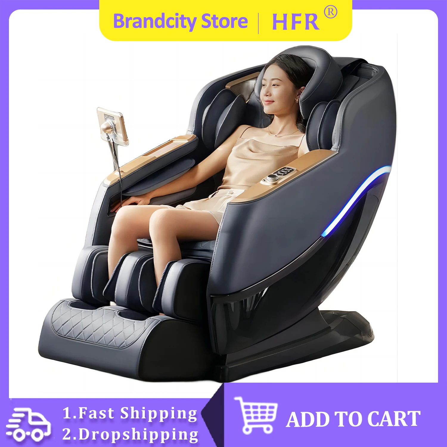 Newest Full Body 4D Electric Luxury Massage Chair Deluxe Zero-gravty AI Smart Health Care Shiatsu 4D Massage Chair Kneading Full