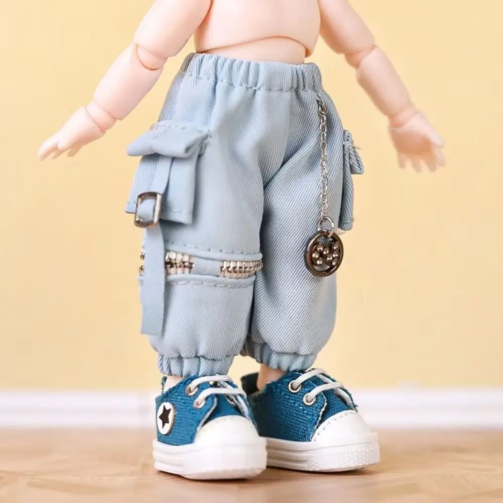 Met zakken OB11 broek ketting overall dagelijks casual pop cargobroek handgemaakte pop outfit Obitsu 11-kleding 1/12 Bjd Gsc