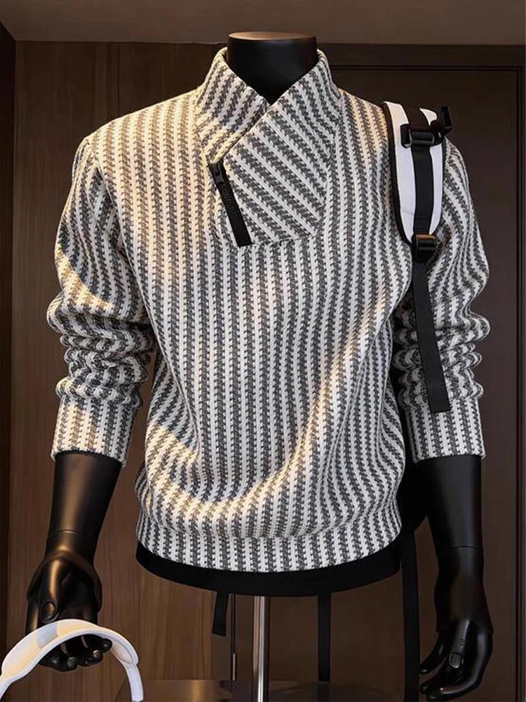 

White American Sle Hoodie Men's Fce Lined Stand Collar Zipper Jaet Autumn Winter Casual High Quali Men's Top