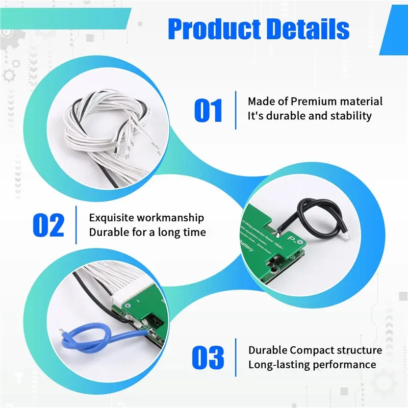 Y47A 12S 36V 25A Sodium- Battery BMS Management System with Active Balance for DIY Battery Pack