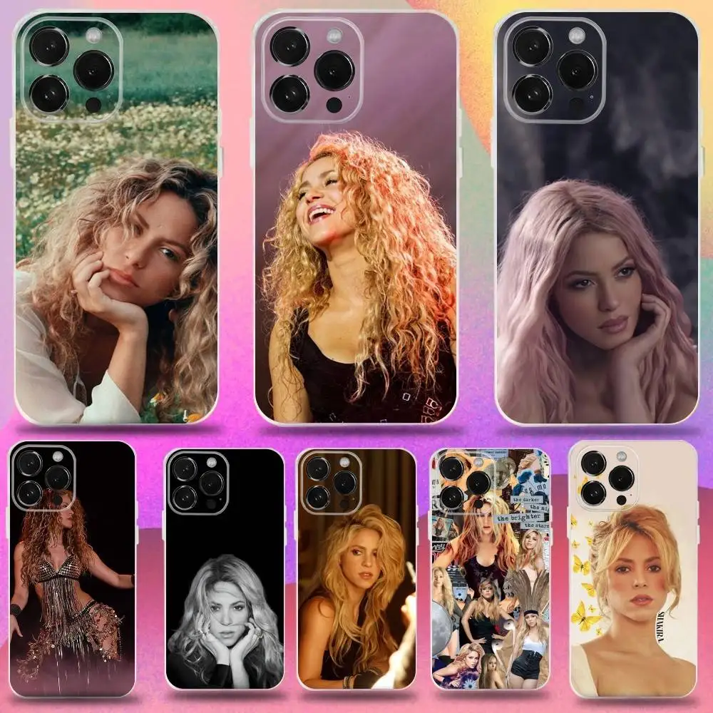 

Singer Shakira Colombia Phone Case For iPhone 16,15,14,13,12,11 Pro,Max,Plus,X,XS,XR,SE,Mini Transparent Silicone Soft