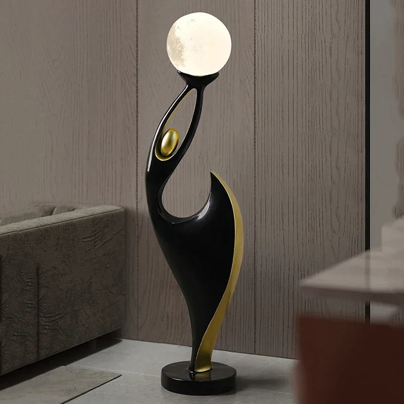 Imagem -05 - Arte Moderna Figura Abstrata Escultura Decoração de Piso Interior Home Decor Grande Luz Macio Luxo