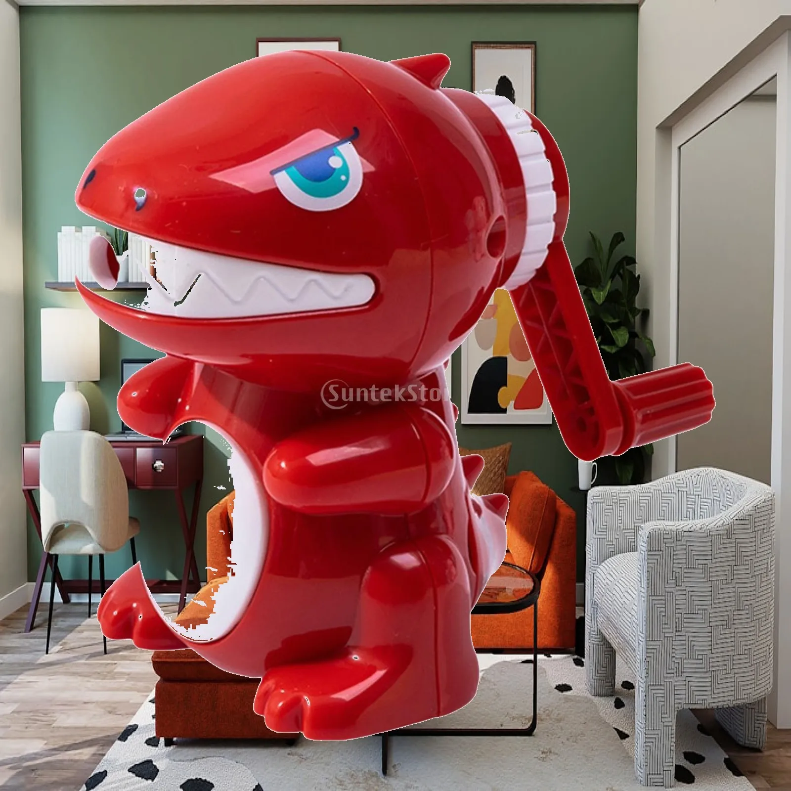 Creative Handheld Pencil Sharpener Dinosaur Design Manual Crank Portable Sharpener for Boys Girls Teacher School Home Art
