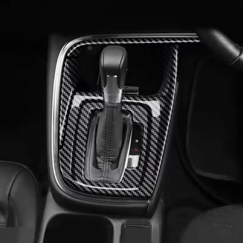 LHDRHD For Honda XRV HR-V Vezel 2022 -2024 ABS Carbon  Wood Grain Car Central Control Gear Shift Panel Interior Modification