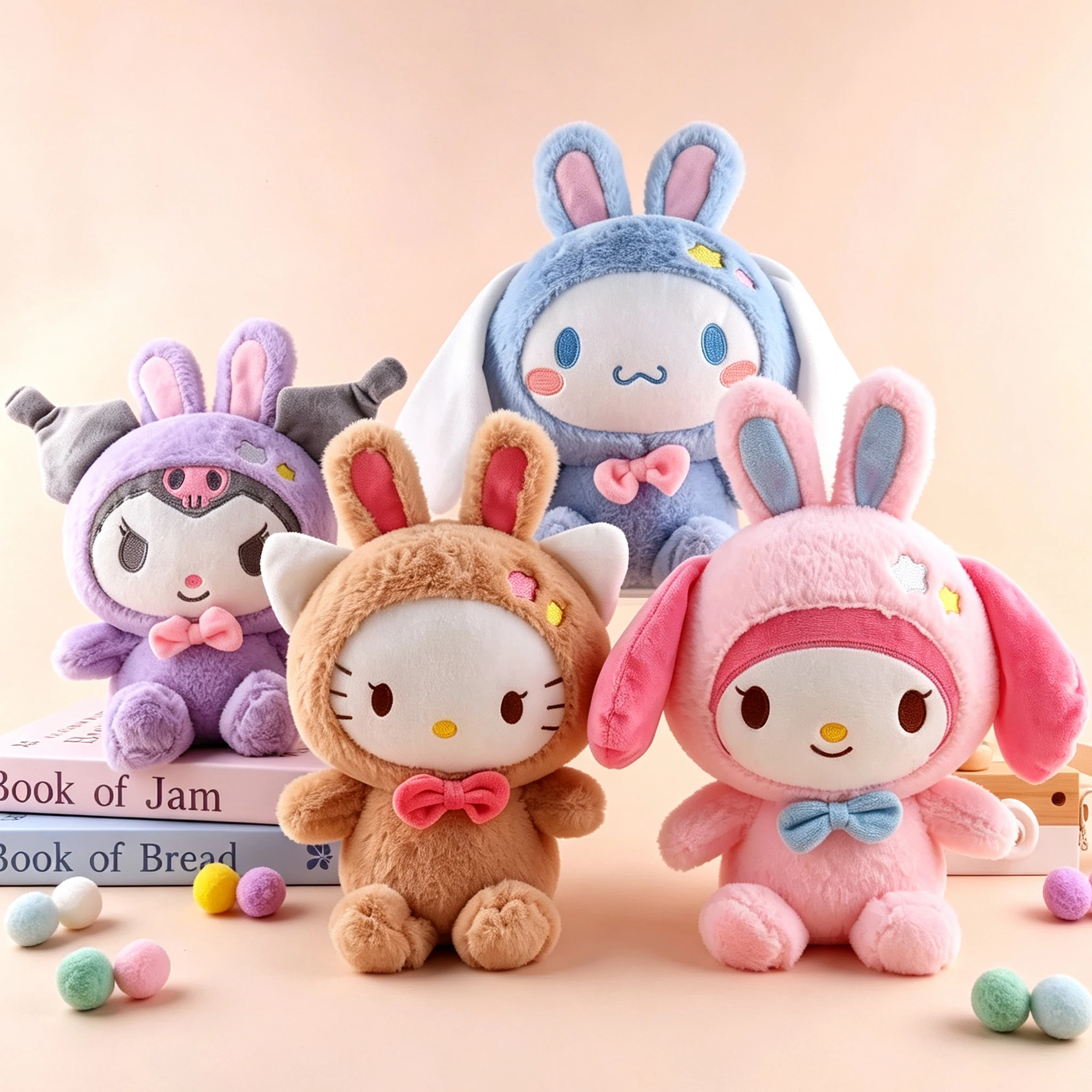 HOT Sanrio Hello Kitty Kuromi Pillow KT Plush Toy Girls Soft Stuffed Animal Toys Heart My Melody Cinnamoroll Stuff Doll Gifts/