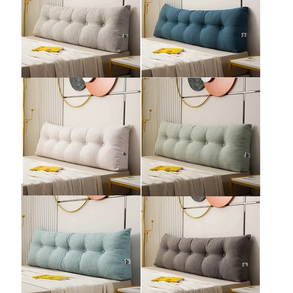 Multicolored Bed Head Cushion Large Backrest Simple Headboard Bag Floor Cushion Removable Washable Home Decor Dormitory Bedroom