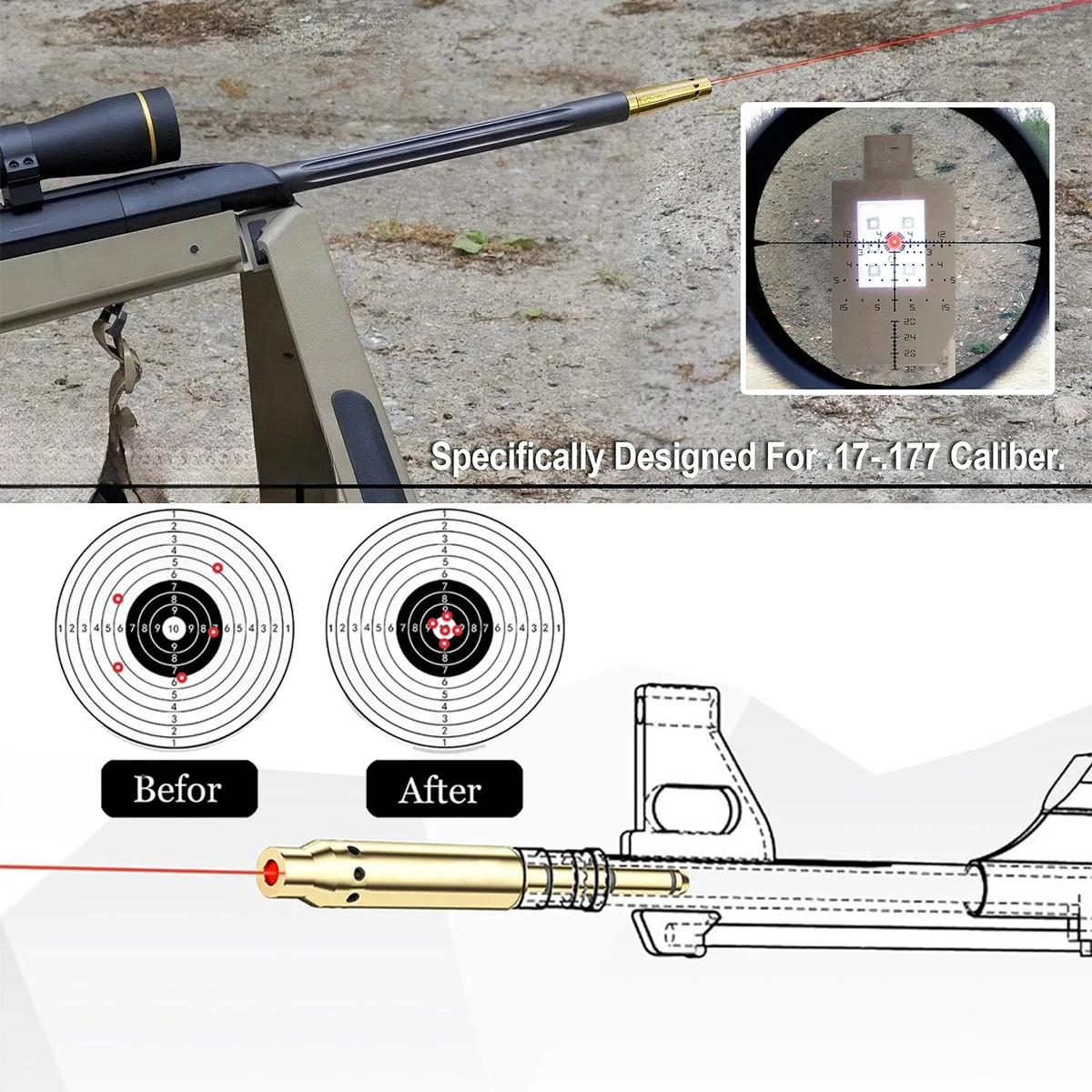 

Лазерный прицел .22LR .177 .223Rem 9 мм/.38spl 300WIN .30-06 8X57JS Концевой ствол для пистолетной винтовки Картридж для страйкбола Коллиматор