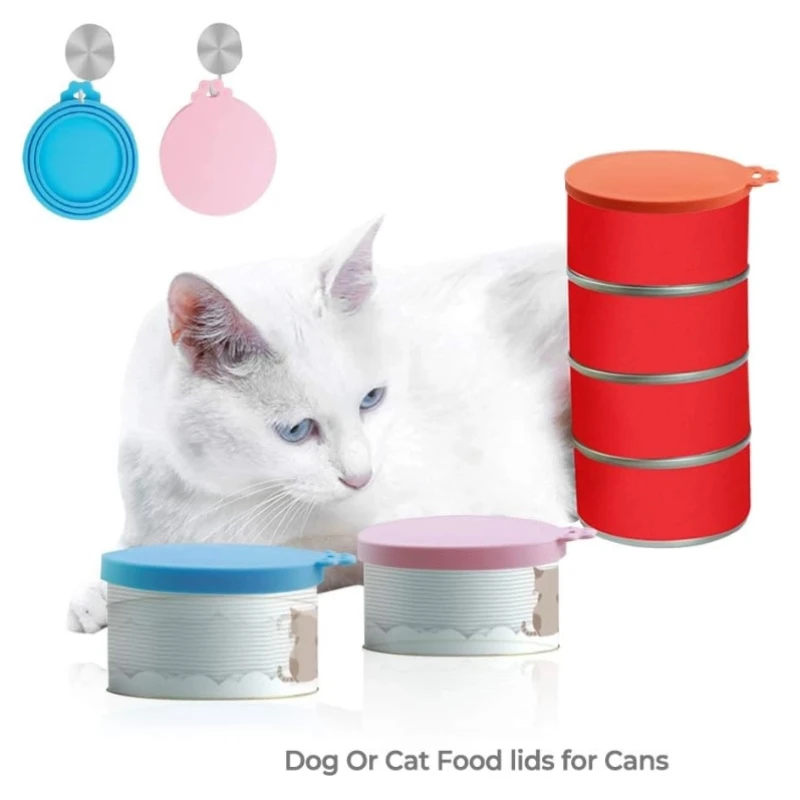 

Pet Food Can Lids Reusable Can Lids, 3 in 1 Can Freshness Sealing Lids,Cover Most Standard Size Dog and Cat Cans Pets Acessorios