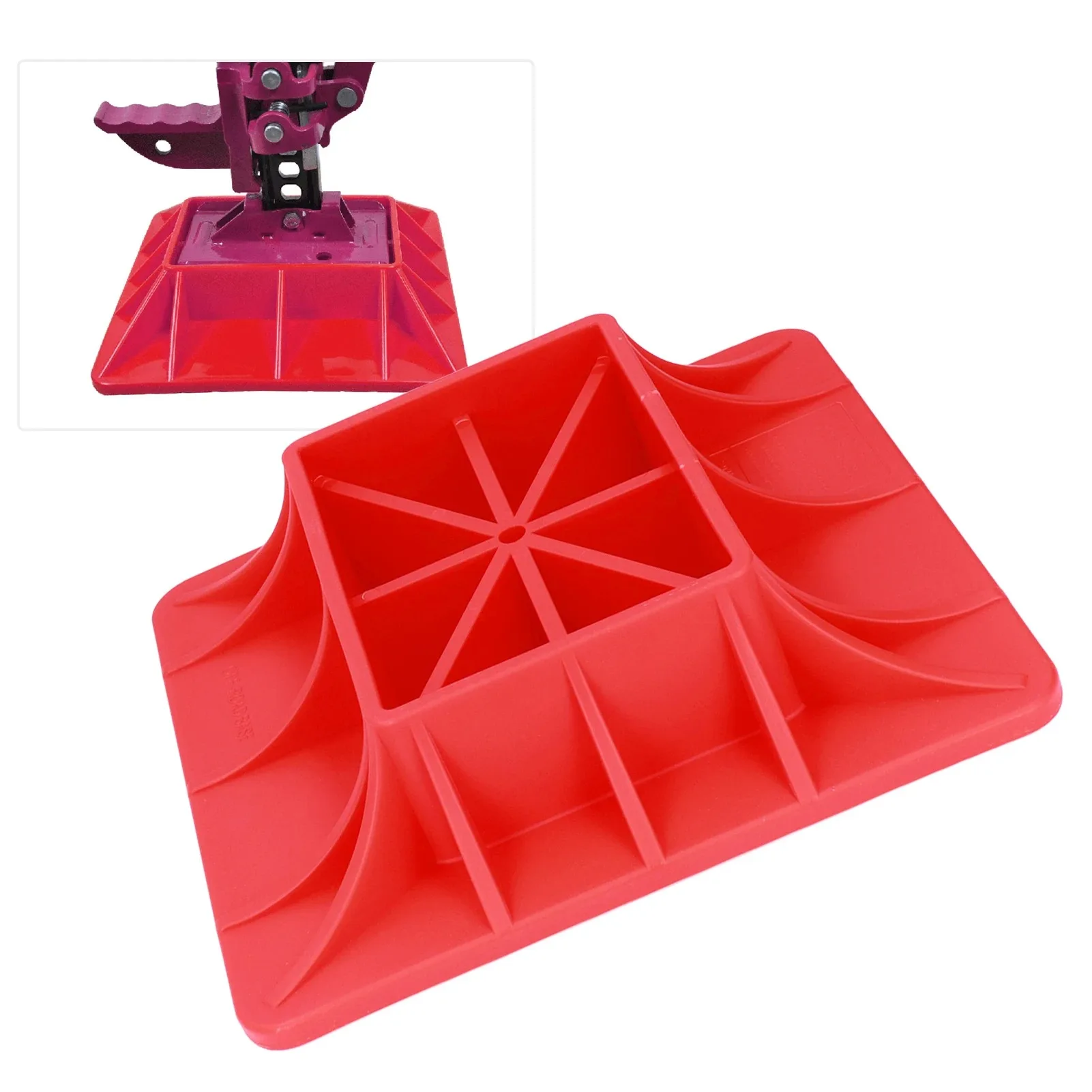 

Усиленная подставка для домкрата для бездорожья, красная нейлоновая опорная доска с защитой от скольжения для песка, грязи, травы, мягких поверхностей